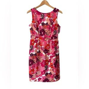 Liberty of London for Target floral Sheath Dress 6 pink orange white retro NWT